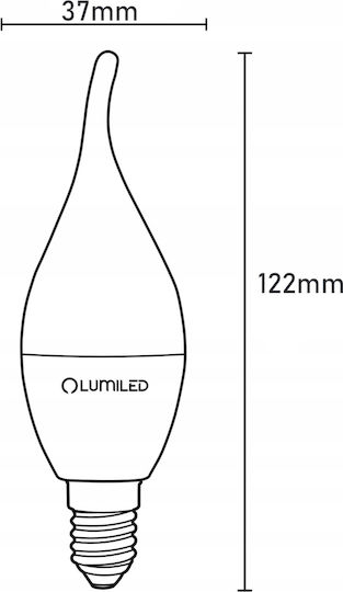 Lumiled Λάμπα LED 5W για Ντουί E14 και Σχήμα BA35 Θερμό Λευκό 470lm