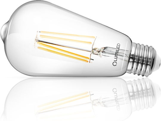 Lumiled LED Glühbirnen 8W für E27 Glühbirnensockel und Form ST64 Naturweiß 880lm 6 Stück
