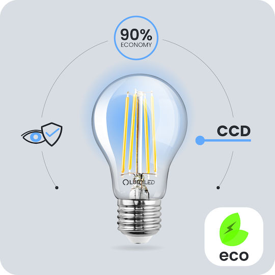 Lumiled Becuri LED 8W Pentru Bază De Bec E27 și Formă A60 Alb Natural 1055 Lumen 6 Bucăți