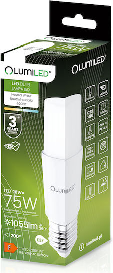 Lumiled Λάμπες LED 10W για Ντουί E27 και Σχήμα T37 Φυσικό Λευκό 1055lm 6τμχ