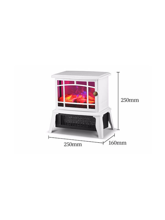 Alista Home Șemineu Electric de Podea 1500W 25x16cm Alb