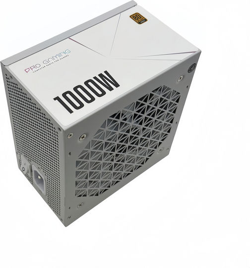 ProGaming 1000W Бял Компютърно захранване Пълен модул 80 Plus Gold (PGPSU1000W1)