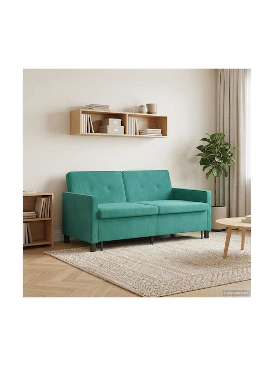 Διθέσιος Καναπές Κρεβάτι Τιρκουάζ 154x94.5x80.5εκ.