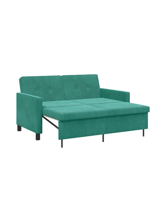 Διθέσιος Καναπές Κρεβάτι Τιρκουάζ 154x94.5x80.5εκ.
