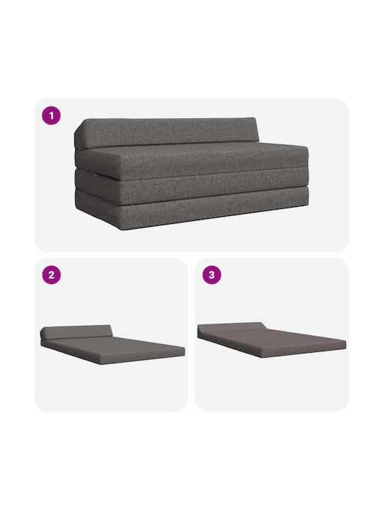 vidaXL Doppelsitzer Sofa Bett Offenes Hellgrau 120x60x49cm