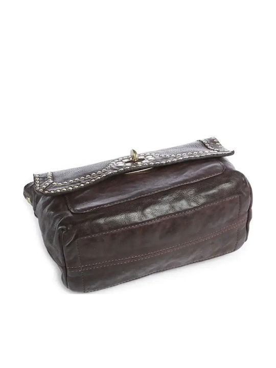 Leder Damen Schultertasche Braun
