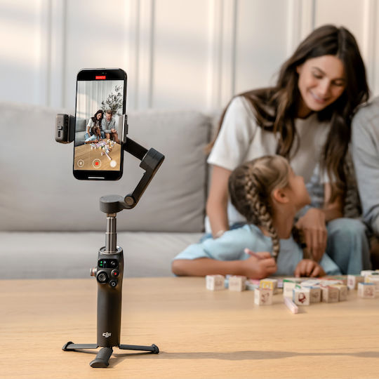 DJI Osmo Mobile 8P (Advanced Tracking Combo) Mobile Gimbal with 3-Axis Stabilizer and 10 Hours Operation Black