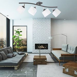 Light Home Osram Decken- und Wandleuchten mit 4 Spots in Weißer Farbe