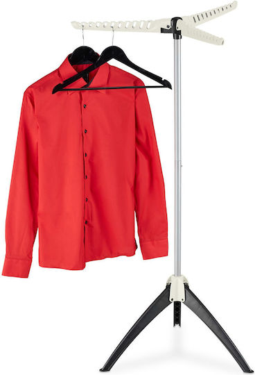 Relaxdays Folding Floor Clothes Drying Rack Made of Plastic 128x66cm