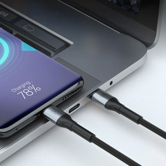 3MK Hyper USB 2.0 Кабел USB-C Мъжки - USB-C 100W Захранване (PD) Черен 1м