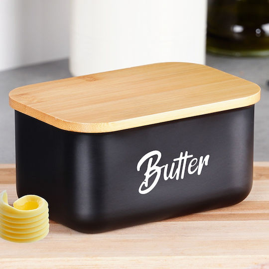 Vilde Butterdose Metallisch Schwarz