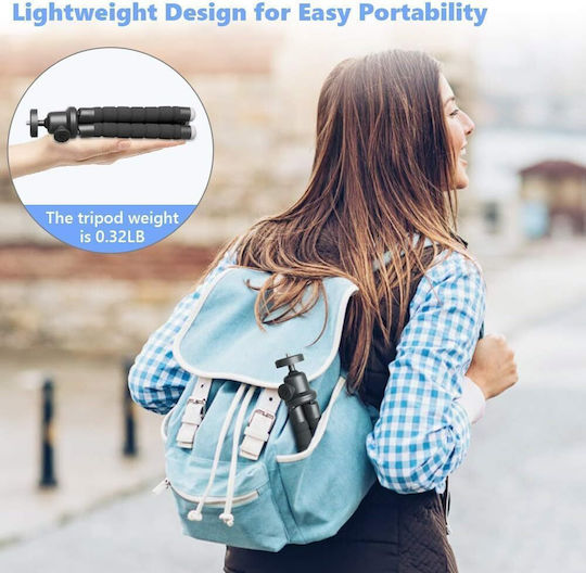 Ubeesize Stativ - Mini Fernbedienung Kompakt Stabil Flexibel 360° Rotation 25,4 cm Für Smartphones Kameras Gopro