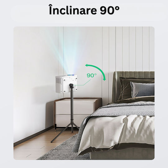 Adjustable Projector Mount 67-100 Cm 360° Rotation 90° Tilt Foldable Aluminum Easy To Install Black Grey