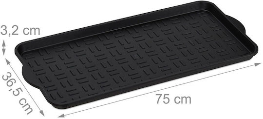 Relaxdays Bază Din Plastic Pentru Depozitarea Pantofilor Neagră 75x36.5cm 2 Bucăți