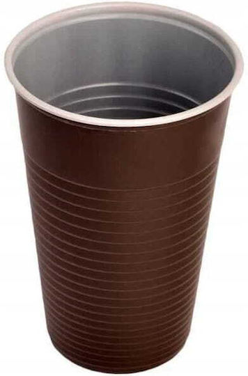 RAVI Einwegglas Kunststoff Braun 200ml 12 Stück