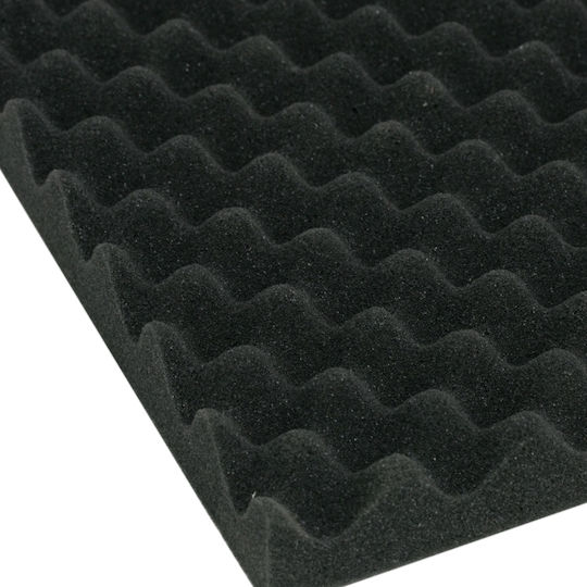 Set 2 Bureți Fonoabsorbenți 40x60 Cm Grosime 1.5 3.5 Cm Negri Set 2 Bucăți Izolație Acustică