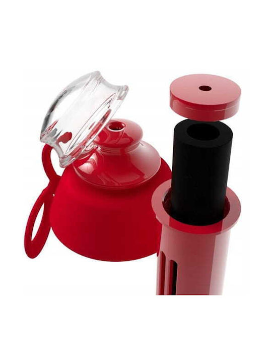 Dafi Wasserflasche mit Filter 300ml Rot