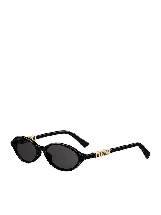 Dior Women's Sunglasses with Black Horn-Rimmed Frame and Black Lens DIORTREASUR R1I 10A0