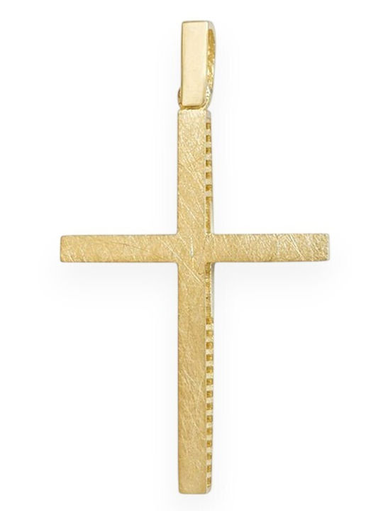 Goldjewels Χρυσός Σταυρός 9Κ Διπλής Όψης