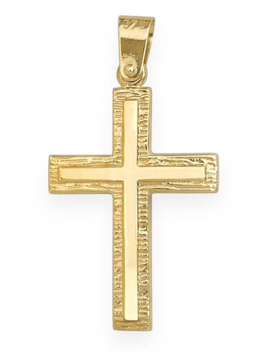 Goldjewels Χρυσός Σταυρός 9Κ Διπλής Όψης