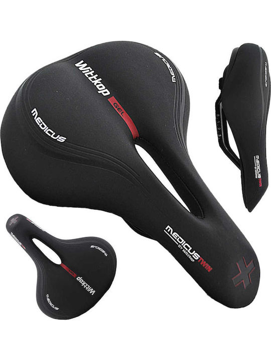 Wittkop Twin Șea De Bicicletă Neagră Cu Gel 255 X 185 Mm