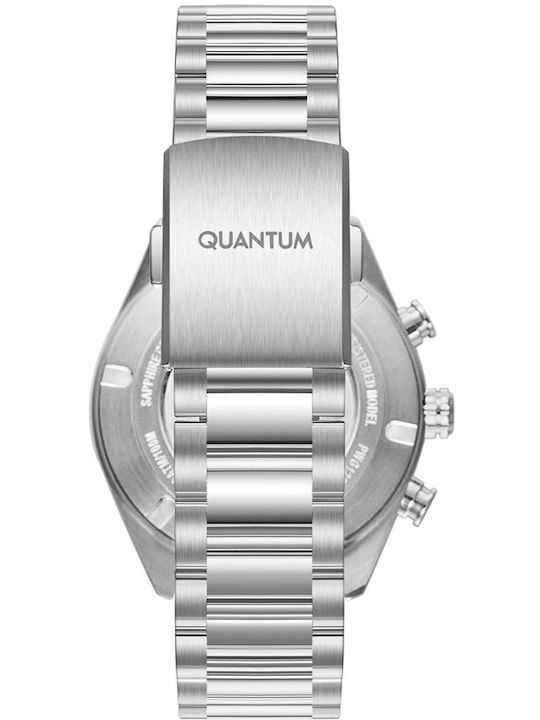 Quantum Men's Watch 41mm Chronograph Battery with Silver Metal Bracelet