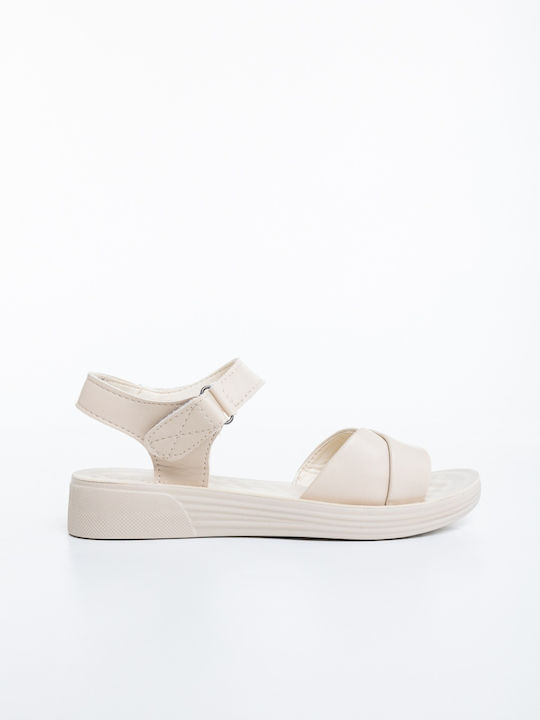 Sandale Casual Damă Din Piele Bej