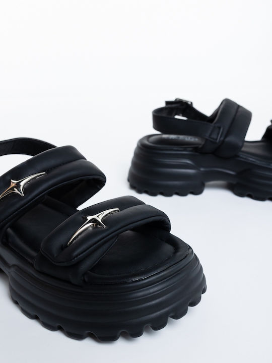 Flache Sandalen Für Damen Schwarz 3WL252 01 Schwarz Mei