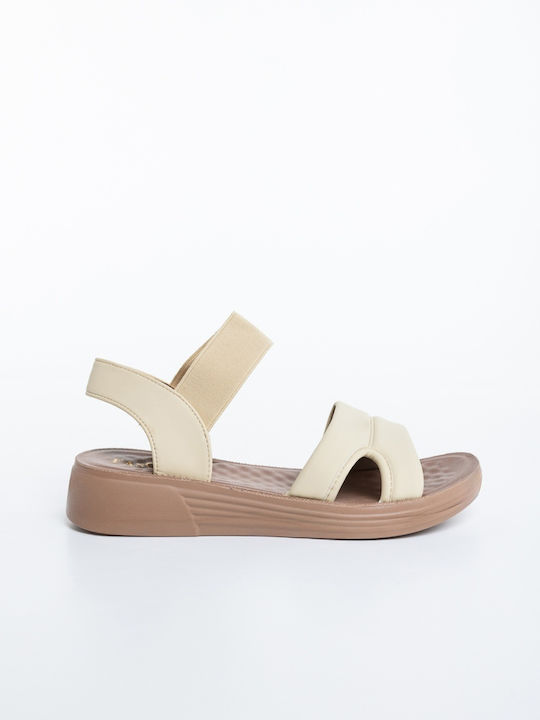 Sandale Casual Damă Din Piele Galbene