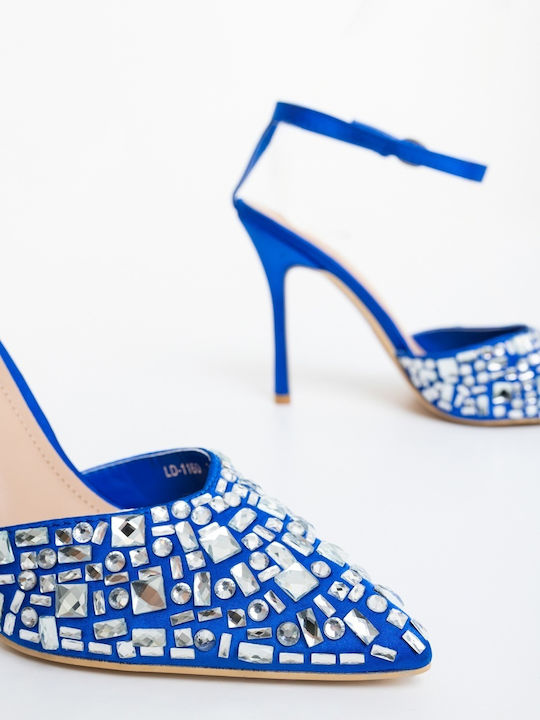 Pointed Toe Heels with High Heel Blue