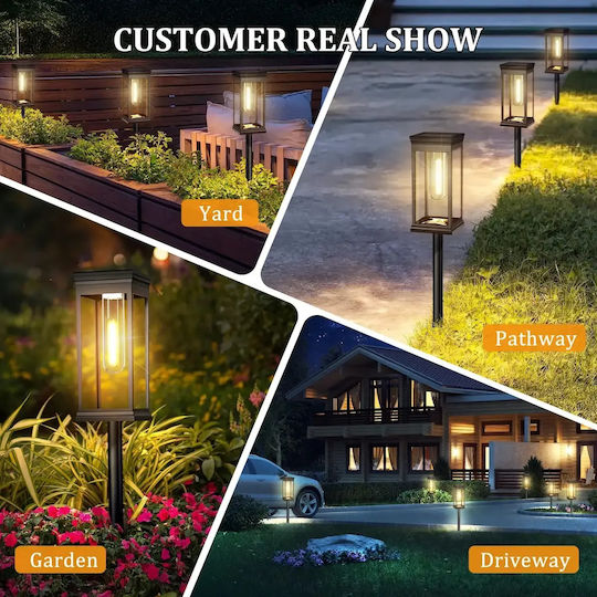 Waterproof Solar Floor Light 1.5W 30lm Warm White 2700K with Photocell IP65