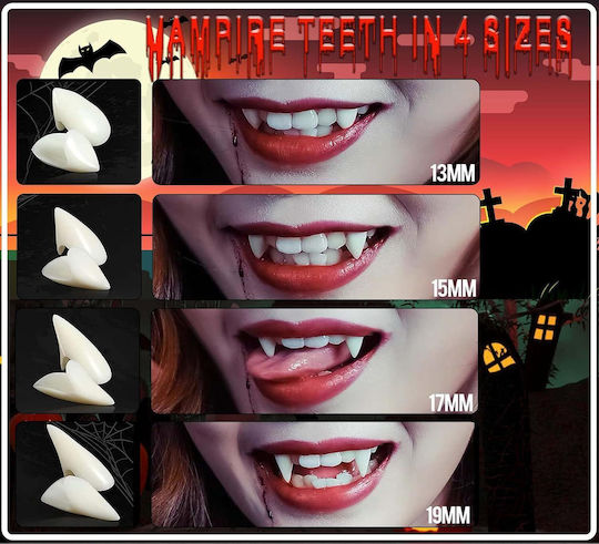 Vampir Karnevalsaccessoires Zähne Weiß für Halloween