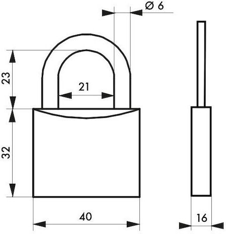 Thirard Cătușe Potcoavă Cu Cheie 40mm