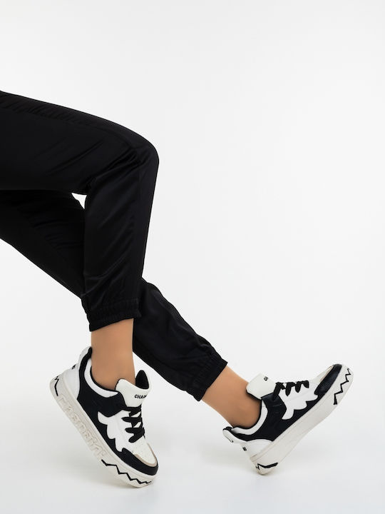 Adidași Flatforms Pentru Femei Albi și Negri