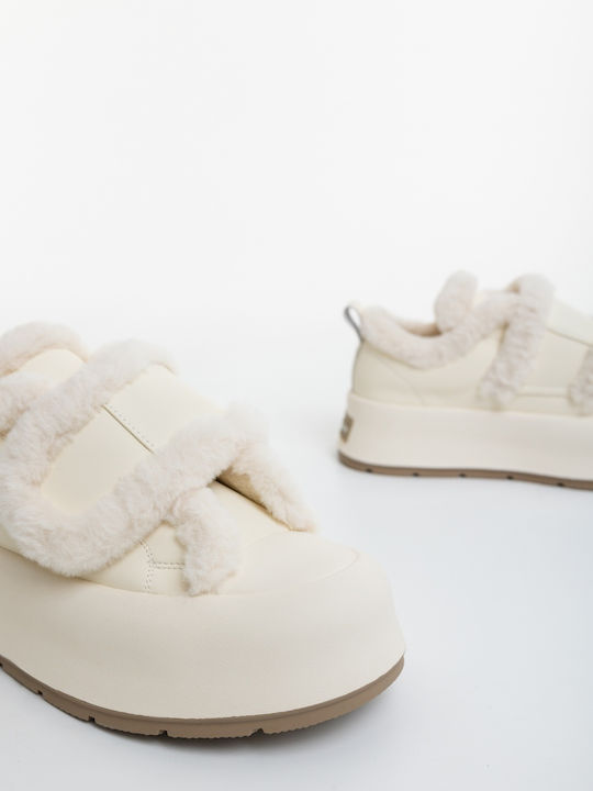 Adidași Flatforms Pentru Femei Bej