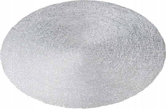 Altom Round Metallic Silver Placemats 38cm Altom Round Metallic Silver Placemats 38cm