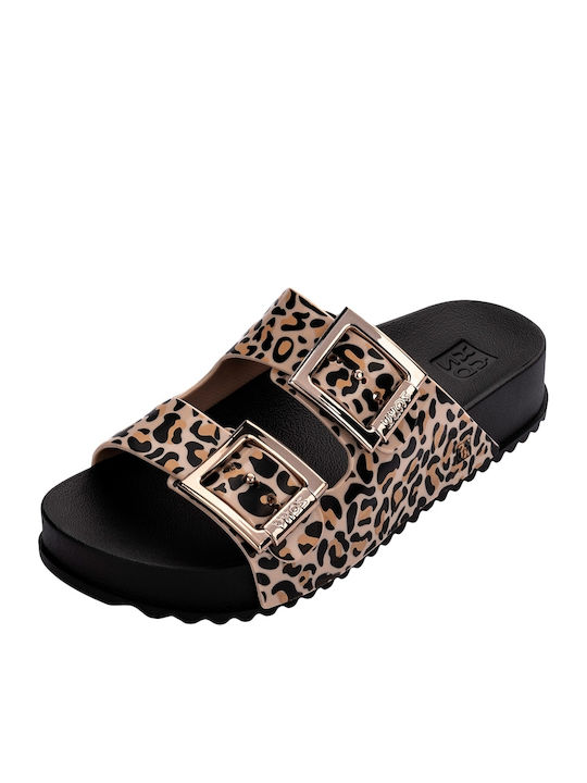 Women's Flip Flops in Brown Color