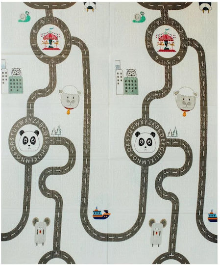 Πάρκο με Στρώμα Γκρι 220x120cm