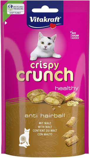 Vitakraft Crispy Crunch Anti Hairball Κροκέτα με Κοτόπουλο Βύνη για Ενήλικες Γάτες 60gr