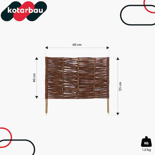 Kotarbau Μπορντούρα Κήπου σε Μπεζ Χρώμα 60x40cm 10τμχ