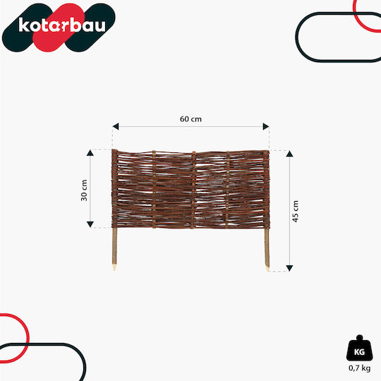 Kotarbau Gartenhecke in Beige Farbe 60x30cm 5 Stück