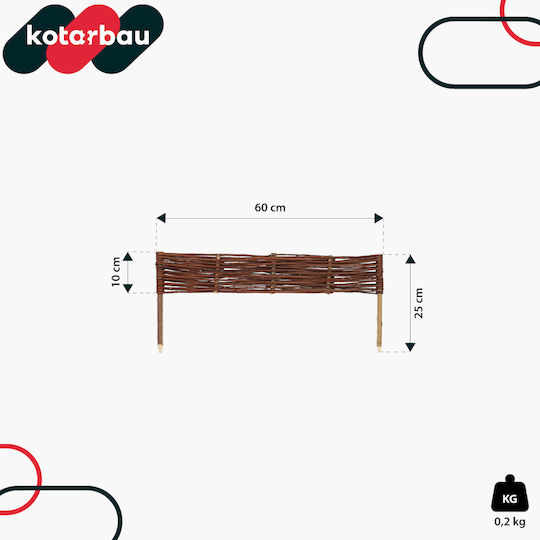Kotarbau Gartenhecke in Beige Farbe 60x10cm 10 Stück