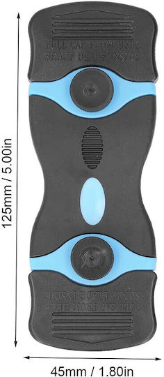 Răzuitor Multifuncțional Curățare Sticlă Ceramică Alista Home Design Ergonomic Mâner Antiderapant Include 20 Lame de Schimb 12,5 X 4,5 Cm Albastru