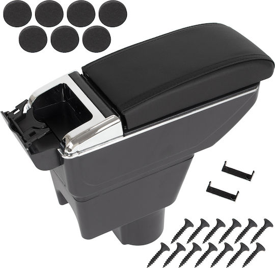 Dacia Duster I 10-17 Armrest Storage Black Eco-leather + Installation Kit
