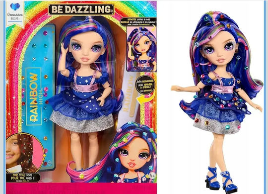 Mga Rainbow High Genevieve Bleue Doll 28cm Blue Hair Colored Highlights Accessory Set