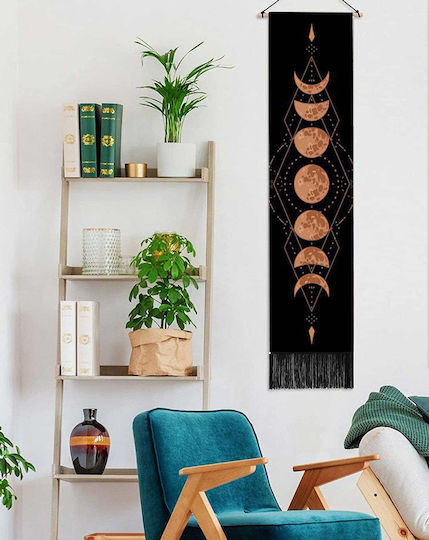 FRIPIA Decorațiune Suspendată Neagră Din Țesătură 130x32.5cm