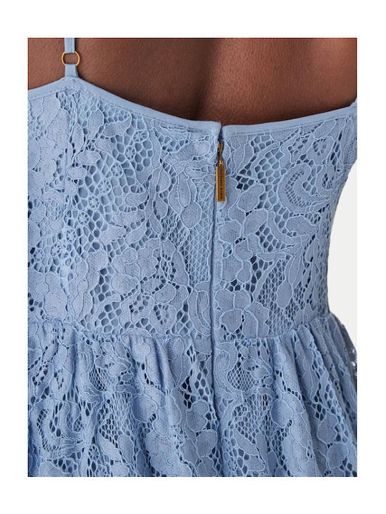 Summer Maxi Denim Dress with Ruffles Floral