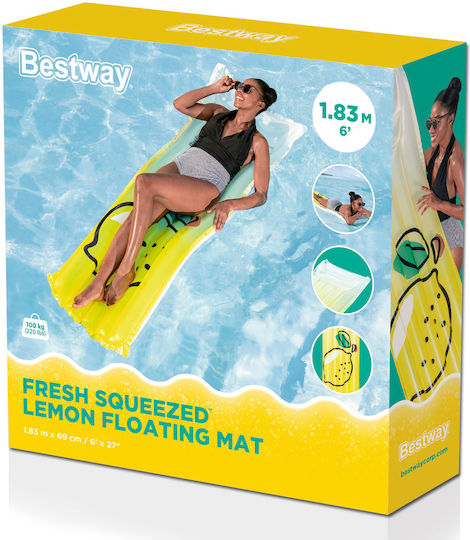 Bestway Φουσκωτό Στρώμα Θαλάσσης Κίτρινο 183x69cm