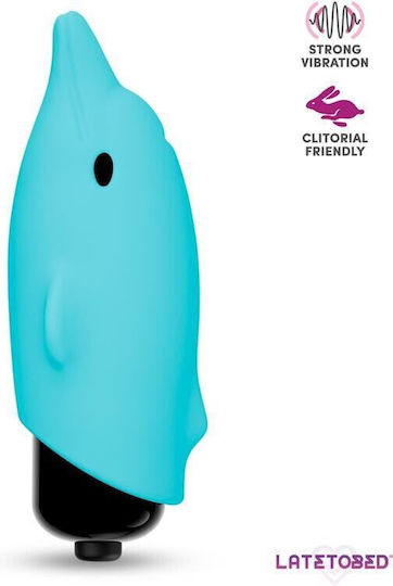 LateToBed Dolphy Vibrator Bullet 8cm Albastru