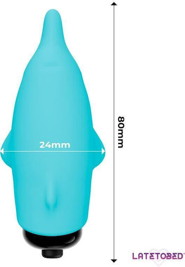 LateToBed Dolphy Vibrator Bullet 8cm Albastru